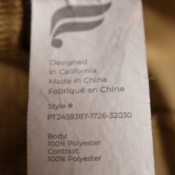 Fabletics The Don 5-Pocket Pant Men’s 32x30 Khaki Stretch Performance - Picture 3 of 11